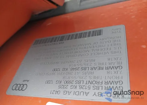 2021 Audi Q3 Premium 45 Tfsi S Line Quattro Tiptronic z USA, uszkodzony, nr VIN WA1DECF37M1131247